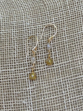 Load image into Gallery viewer, Petite Rustic Yellow Diamond Earrings in 18K Gold