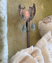 Load image into Gallery viewer, Aquamarine Teardrop Earrings in 18K Gold