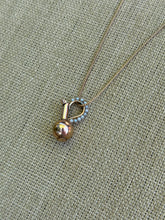 Load image into Gallery viewer, Gold Fill Amphora Necklace with Pearl Detail