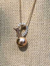 Load image into Gallery viewer, Gold Fill Amphora Necklace with Pearl Detail