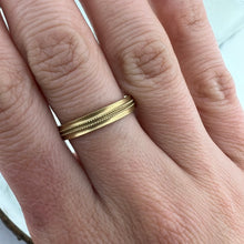 Load image into Gallery viewer, 18k Gold Double Bead Band Ring