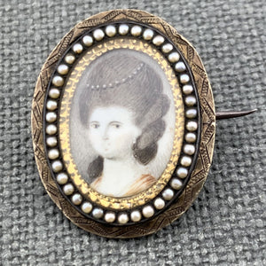 Miniature Portrait Pin