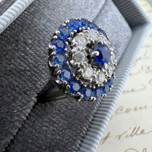 Load image into Gallery viewer, Sapphire and Diamond Cocktail Ring