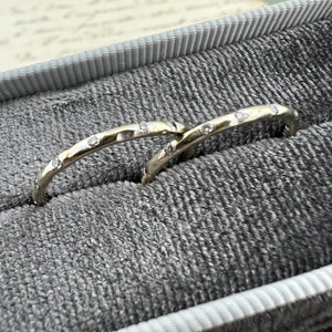 Gold and Diamond Stacking Rings