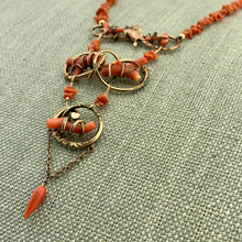 Load image into Gallery viewer, Triple Tier Antique Branch Coral Necklace
