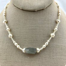 Load image into Gallery viewer, Pearl Strand Necklace with Precious Gemstone