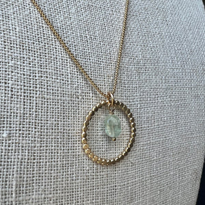May Birthstone Pale Emerald Necklace