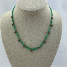 Load image into Gallery viewer, Emerald Necklace with Trifoil and Quadrafoil Diamond Pendants
