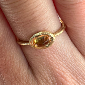 Yellow Oval Sapphire Ring