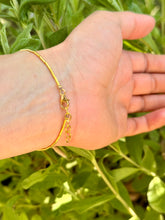 Load image into Gallery viewer, Rustic Diamond Bracelet with Gold Fill Tubes
