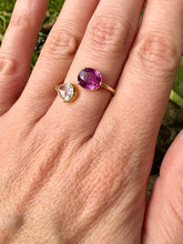 Load image into Gallery viewer, 18K Gold Ring with Diamond and Pink Tourmaline
