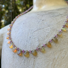 Load image into Gallery viewer, Ethiopian Opal and Pink Tourmaline Necklace
