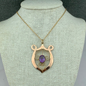 Vintage Gold and Amethyst Necklace