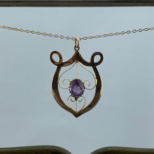 Load image into Gallery viewer, Vintage Gold and Amethyst Necklace
