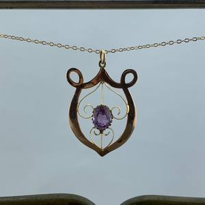 Vintage Gold and Amethyst Necklace