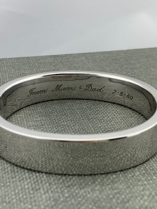 Engraved Silver Cuff