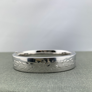 Engraved Silver Cuff