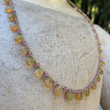 Load image into Gallery viewer, Ethiopian Opal and Pink Tourmaline Necklace
