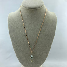 Load image into Gallery viewer, Pistachio Pearl and Diamond Necklace on 14k Rose Gold Chain
