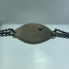 Load image into Gallery viewer, Silver ID Bracelet with Diamond
