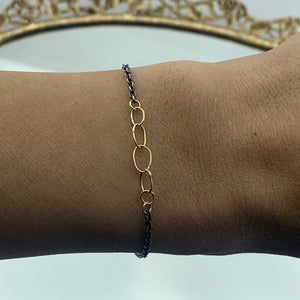 Bracelet with Gold Rings