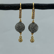 Load image into Gallery viewer, Diamond Disco and Gold Earrings
