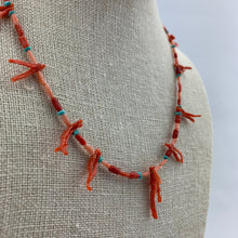 Load image into Gallery viewer, Coral Multi and Turquoise Necklace

