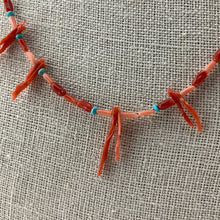 Load image into Gallery viewer, Coral Multi and Turquoise Necklace
