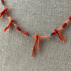 Coral Multi and Turquoise Necklace