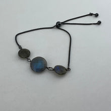 Load image into Gallery viewer, Triple Labradorite Adjustable Bracelet
