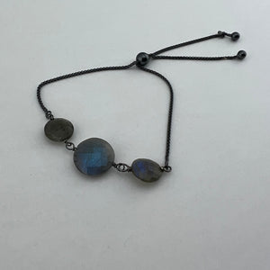 Triple Labradorite Adjustable Bracelet
