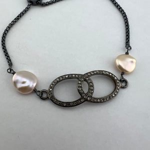 Diamond and Pearl Bracelet