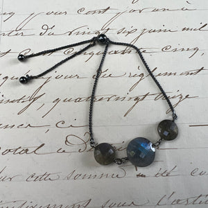 Triple Labradorite Adjustable Bracelet