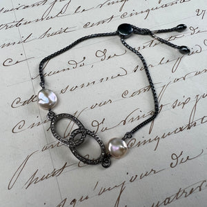 Diamond and Pearl Bracelet