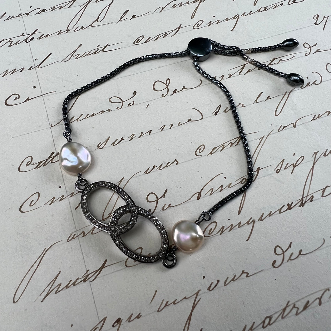 Diamond and Pearl Bracelet