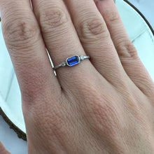 Load image into Gallery viewer, Sapphire Diamond and Platinum Ring
