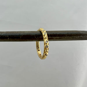 Gold Ring with White Diamonds