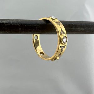 Gold Ring with Multiple Diamonds