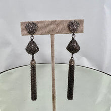 Load image into Gallery viewer, Art Deco Diamond Tassel Earrings
