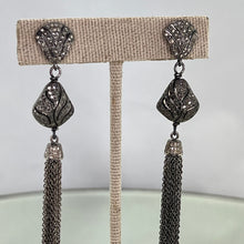 Load image into Gallery viewer, Art Deco Diamond Tassel Earrings
