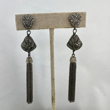 Load image into Gallery viewer, Art Deco Diamond Tassel Earrings
