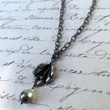 Load image into Gallery viewer, Handmade Mexican Silver with Ombre Tahitian Pearl Pendant

