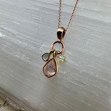 Load image into Gallery viewer, 3 Charm Rose Gold Necklace
