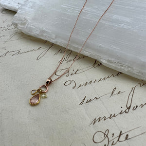 3 Charm Rose Gold Necklace