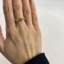 Load image into Gallery viewer, Gold Ring with Fire Opal, Spinel and Diamond
