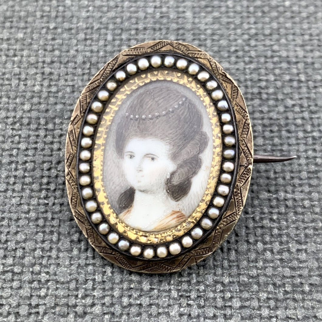 Miniature Portrait Pin