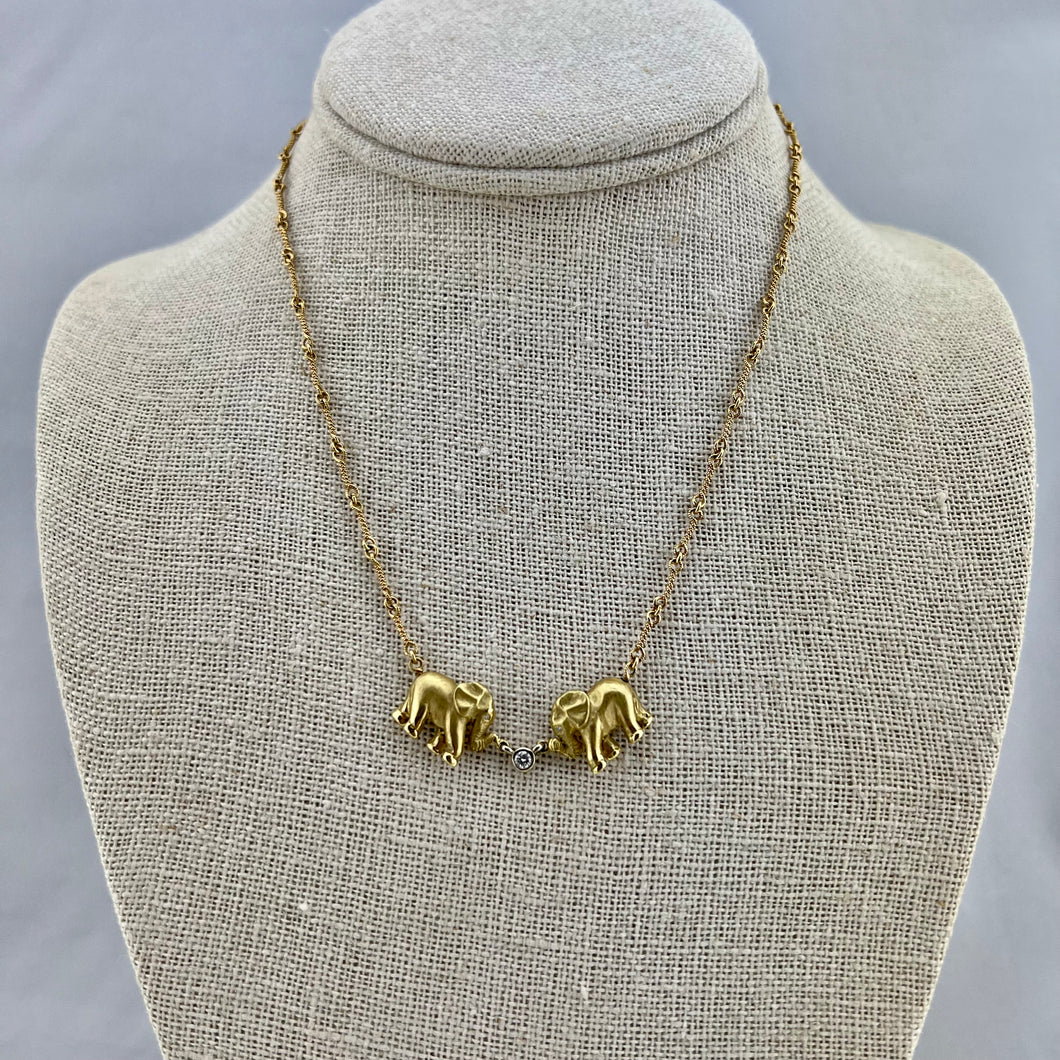 Elephant Gold Necklace