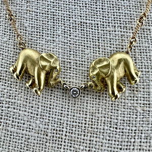 Elephant Gold Necklace