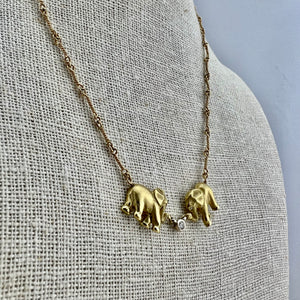 Elephant Gold Necklace