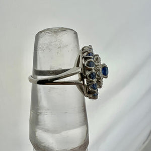 Sapphire and Diamond Cocktail Ring